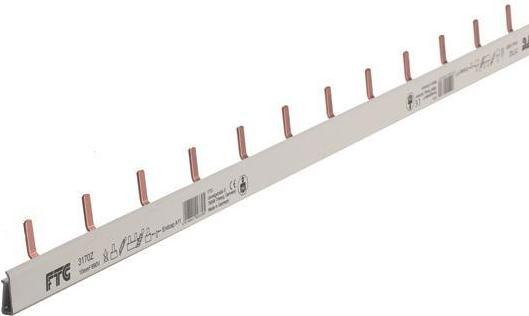 FTG 1p AFDD phase busbar grey 3170Z Z-shape 28/web 10qmm f.LS 1+N 2TE