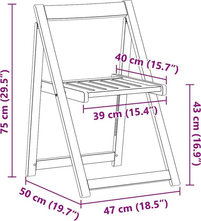 Produktbild vidaXL Garten Essgruppe (110 x 60 x 72 cm)