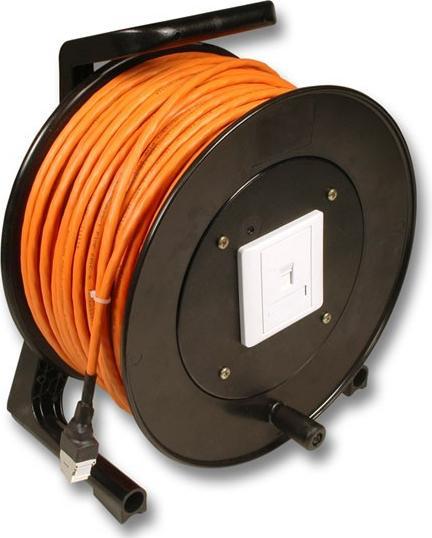 Produktbild Tecline Verlängerungskabel Cat 6, S-STP, auf Kabeltrommel, 90 m Für mobilen Einsatz wie Service, Messen, Prä (S/FTP, CAT6a, 90 m)