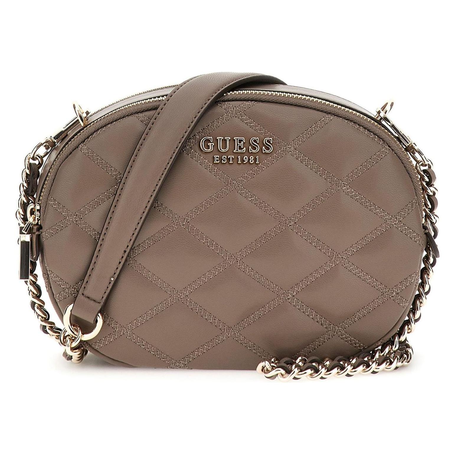Guess, Damen, Handtasche, Tamsin Double Zip Crossbody Bag, Braun