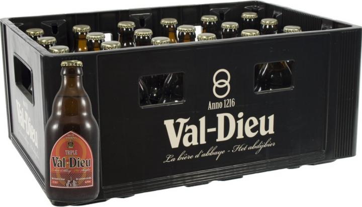 Actual product image Brasserie du Val-Dieu Long fermentation beer with a deep yet soft bitterness. The hop comes through, naturally aromatized (24 x 33 cl)
