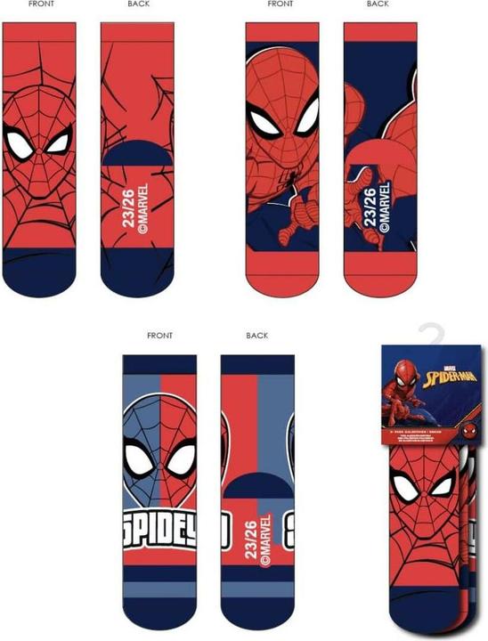 Produktbild Disney Socken Pack 3 Stück Spiderman (3er Pack, 23 - 26)