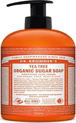 Actual product image Dr. Bronner's Organic Sugar Soap Tea Tree 710 ml (710 ml)