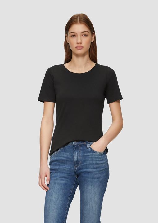 Produktbild S.Oliver T-Shirt T-Shirt aus Interlockjersey im Slim Fit (44)