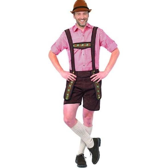 Konjac Sponge Lederhose Johann Dunkelbraun Short Grösse L (L)