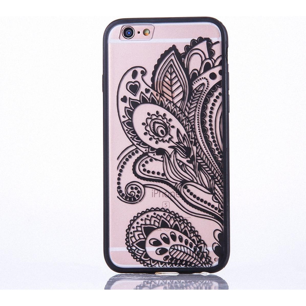 König Design Apple iPhone 7 Handy Hülle Mandala Case Schutzhülle Motiv Cover Blüte Schwarz (Apple iPhone SE (2nd Gen), A...