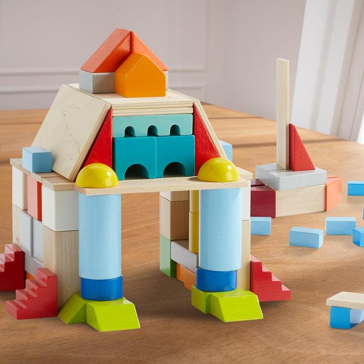 Actual product image Haba Basic building blocks coloured set medium **