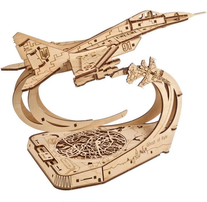 Productafbeelding Ugears 70191 - Het Oekraïense gevechtsvliegtuig De geest van Kiev (181 onderdelen)