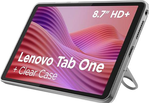 Produktbild Lenovo Tablet Tab One 4GB RAM 128GB WiFi with Clear Case - Grey (nur WLAN, 8.70", 128 GB, Luna Grey)