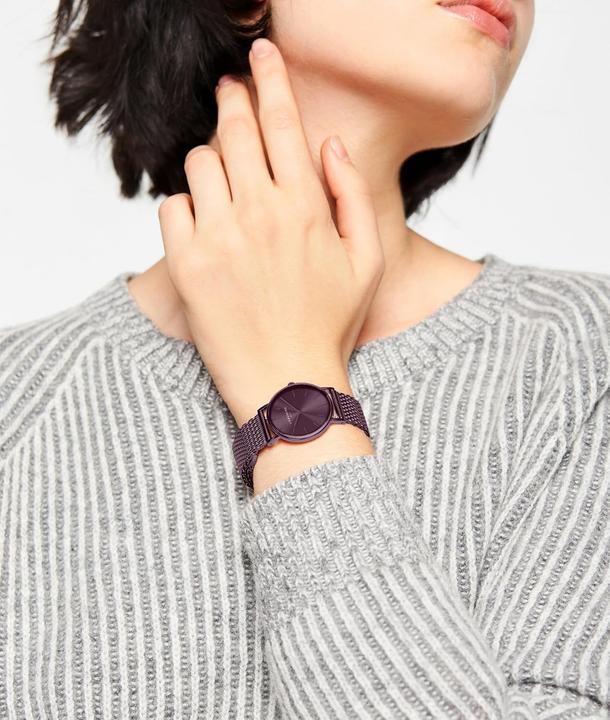 Image du produit Liebeskind Berlin stainless steel wristwatch with adjustable mesh strap purple Minimalist purple minimalist (30 mm)