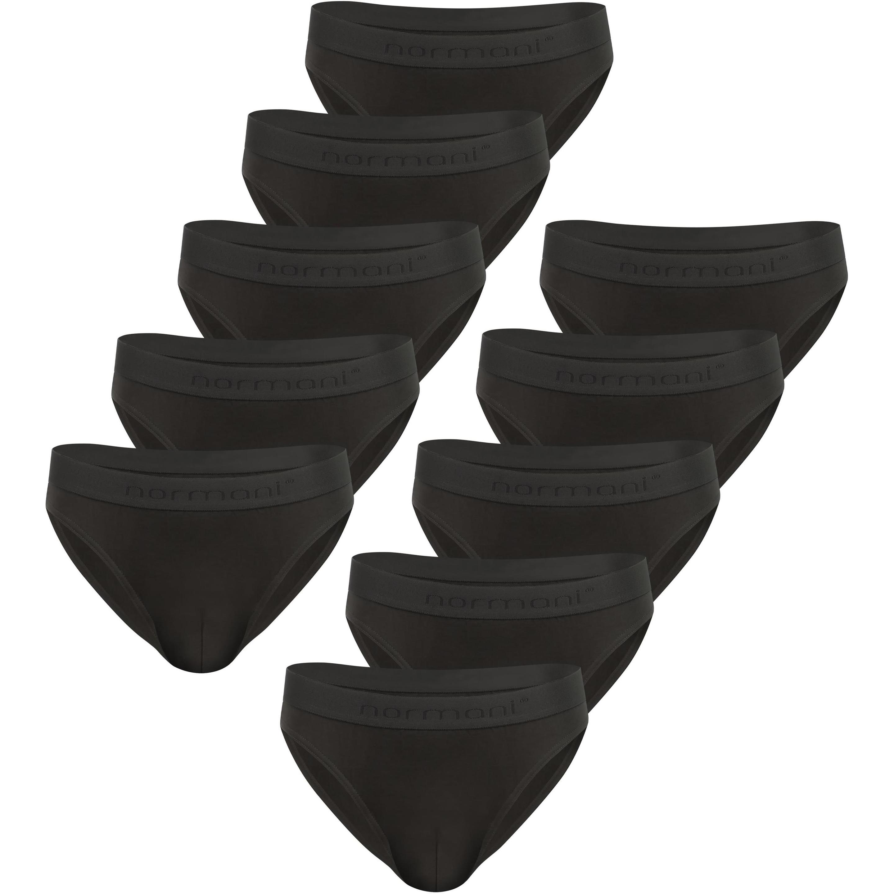 Normani, Herren, Unterhosen, 10 Slips aus Bio-Baumwolle Sliwen - 9359, Schwarz, (XL)