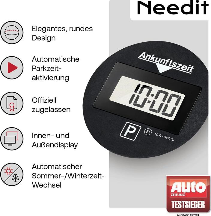 Image du produit Needit PARK LITE One Disque de stationnement électrique Homologation noir