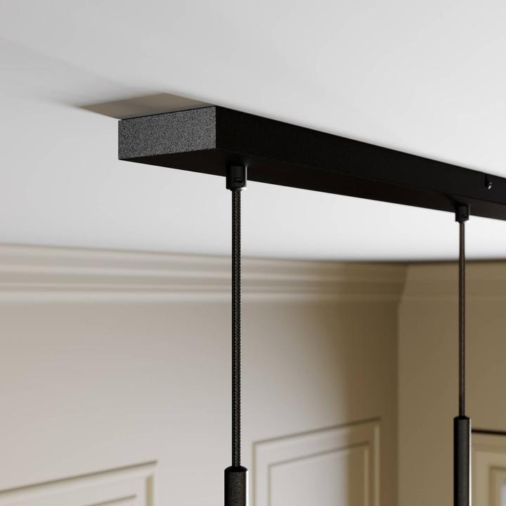 Actual product image Lucande Carlea 8 pendant light Black/Brass (E27)