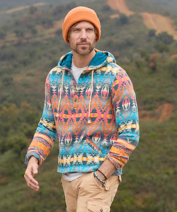 Immagine prodotto Joe Browns Bright Aztec Button Detail Hoodie (S)