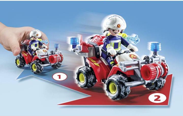 Produktbild Playmobil Feuerwehr Quad löscht Heckenbrand (71825, Playmobil Action Heroes)