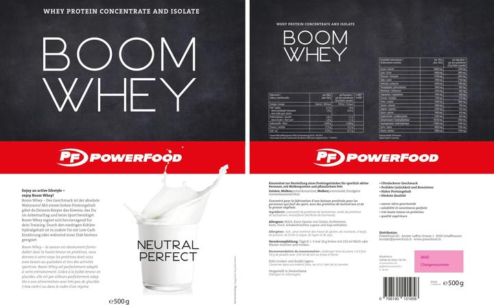 Actual product image Powerfood Boom Whey (Neutral Perfect, 1 pcs., 500 g)