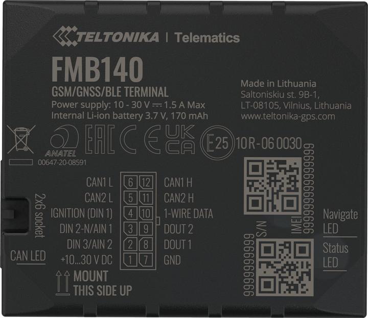 Actual product image Teltonika FMB140 GPS tracker Car Black