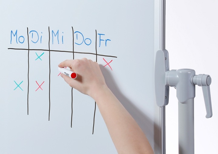 Actual product image Dahle Mobile whiteboard 96181 Basic 180.0 x 120.0 cm white lacquered steel (180 x 120 cm)