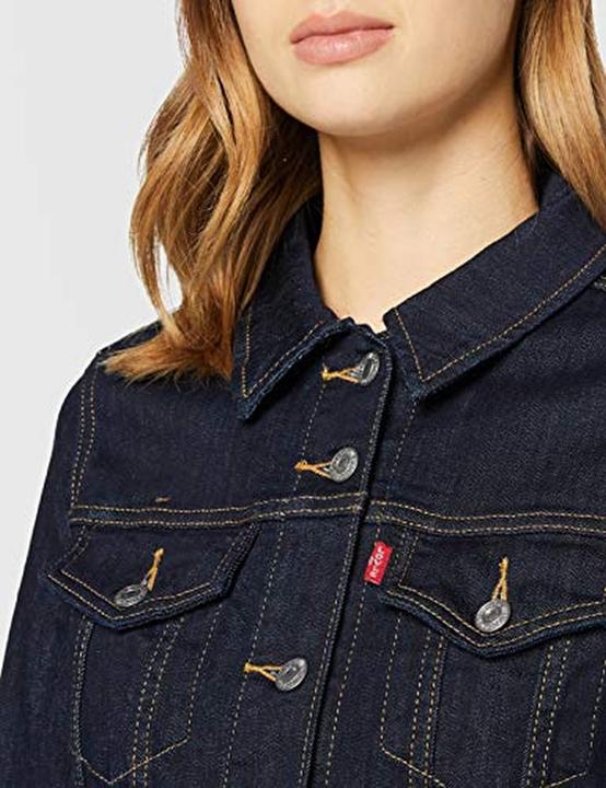 Actual product image Levis Original Trucker Jacket with Pointed Collar, Button Front, and Chest Pockets (XS)