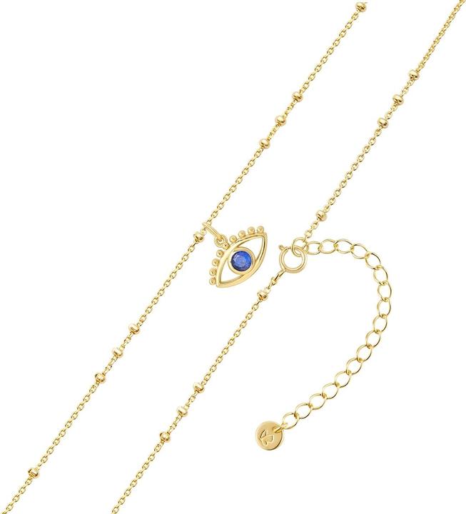 Image du produit Glanzstücke München Collier femme oeil omniprésent argent sterling - 34628 (000 plaqué or jaune 14 carats, Argent sterling 925, 40 - 45 cm)