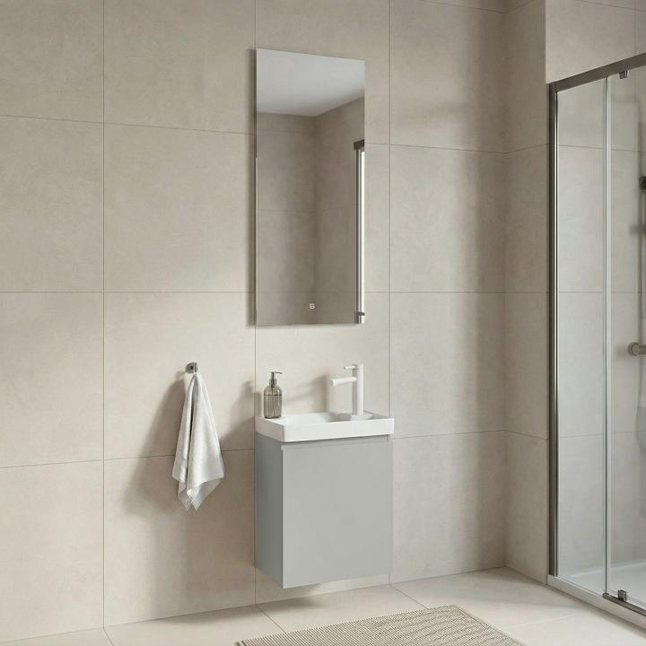 Produktbild Homitis Ferla 40 Bathroom Cabinet With Sink & Mirror Set (2 Pieces)