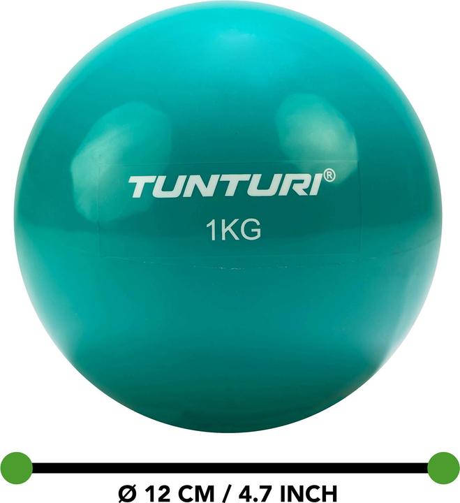 Image du produit Tunturi Yoga und Pilates Toning Ball Türkis (1.08 kg, 120 mm)