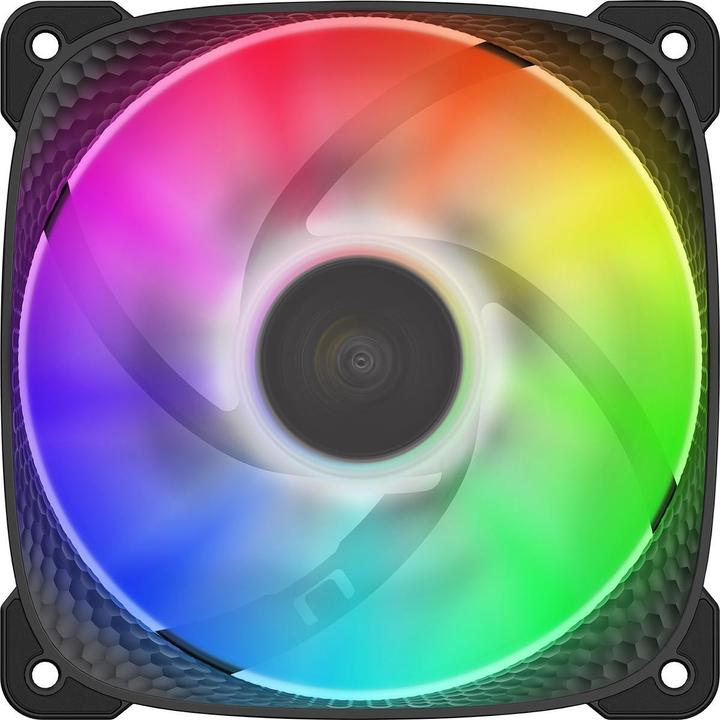 Actual product image Geometric Future Squama 2505B RGB fan - 120 mm, black (120 mm, 1 x)