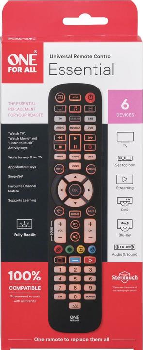 Produktbild One for All URC3661 (Universal Fernbedienung, Infrarot)