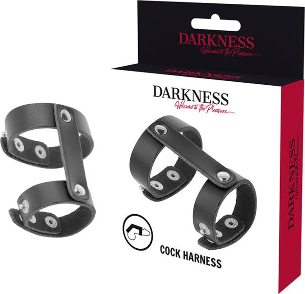Immagine prodotto Darkness Anello Per Pene E Testicoli In Pelle Regolabile (10 cm)