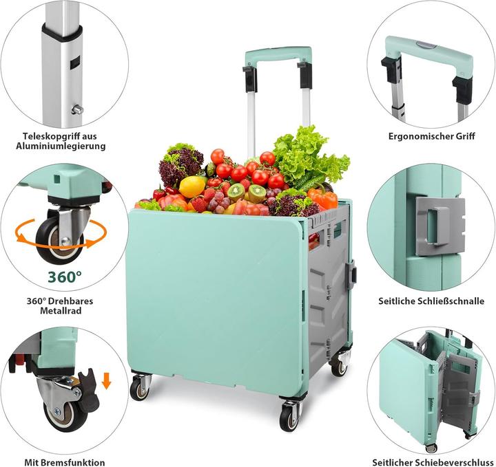 Produktbild Acelectronic Klappbarer Einkaufstrolley