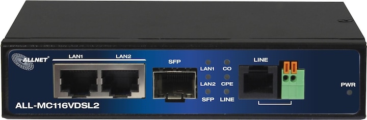 Produktbild Allnet punkt-zu-punkt modem vdsl2 via 2-draht unmanaged "all-mc116v2" / max. 3km mit max. 160mbit/s