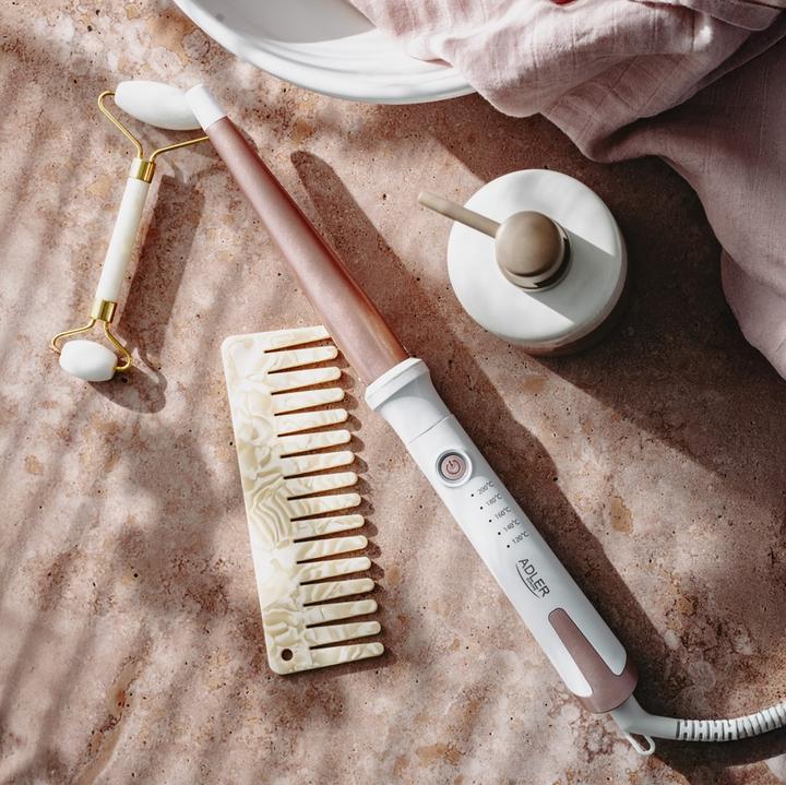 Actual product image Adler AD 2119 Conical curling iron, White/Pink