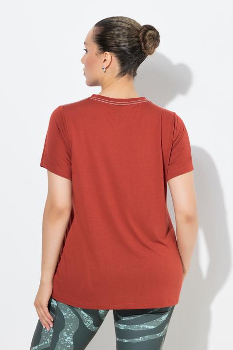 Image du produit Ulla Popken T-shirt technique antibactérien, décolleté en V et manches courtes (42, 44)