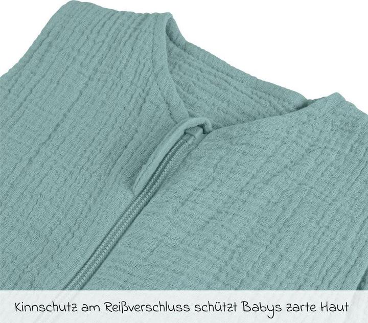 Actual product image La Loona LaLoona sleeping bags summer sleeping bag muslin / gauze - Mint - (90 cm, 0.5 TOG, Summer)