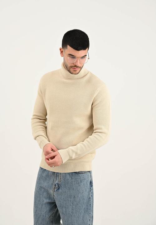 Actual product image Selected Slhdane Ls Knit Structure Roll Neck Noos (S)