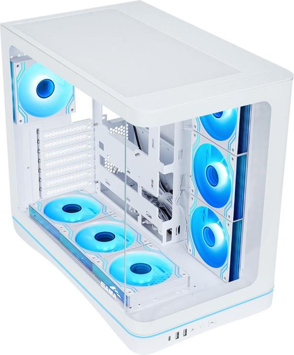 Actual product image Sama V62, White Mid-tower Case (ATX, ITX, mATX)