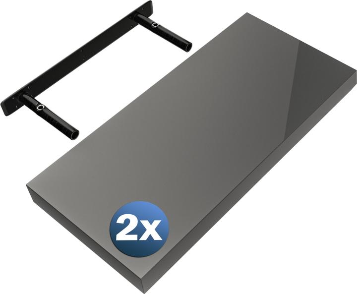 Set of 2 high gloss grey