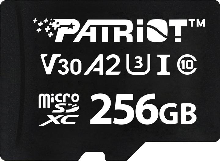 Productafbeelding Patriot 256GB microSDXC VX V30 U3 A2 (256 GB, microSDXC, U3, UHS-I)