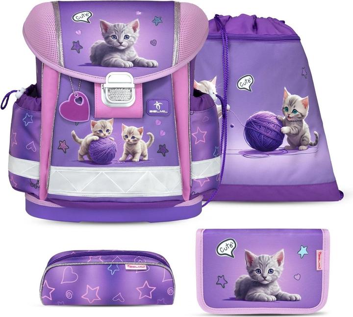 Actual product image Belmil CLASSY Schulrucksack-Set Little Kittens (19 l)