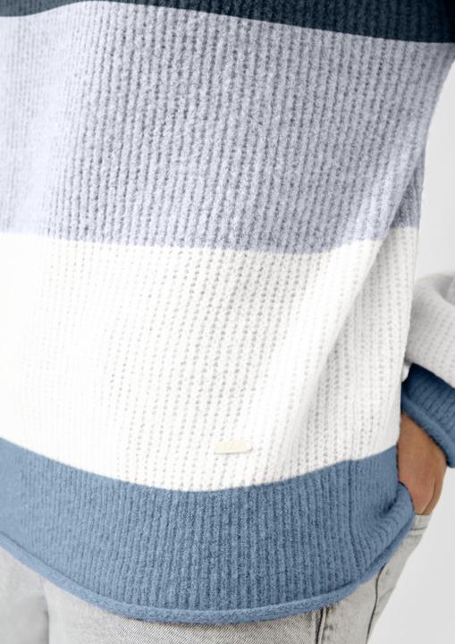 Produktbild s.Oliver Strickjacke Rollkragenpullover mit Streifen (XS)