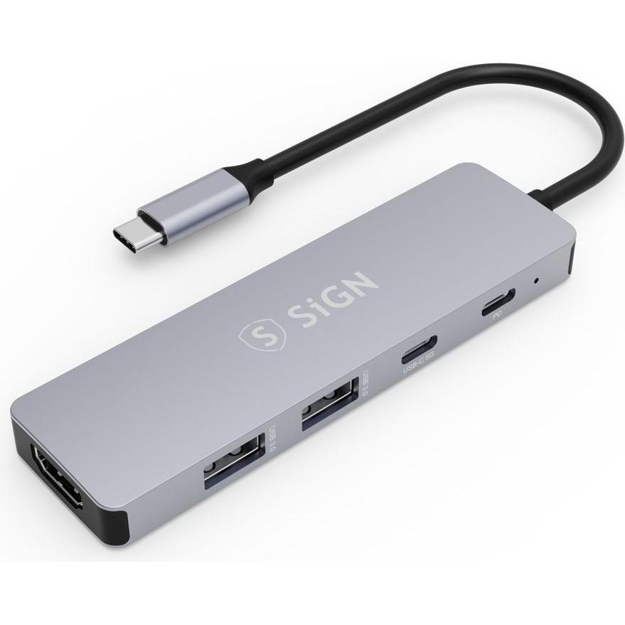 SIGN HUB USB-C to USB-A / USB-C / PD / HDMI (USB-C), Docking station + Hub USB
