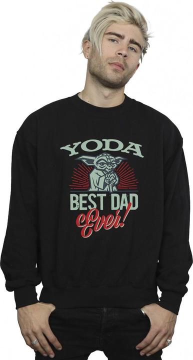 Actual product image Star Wars Mens Mandalorian Yoda Dad Sweatshirt (S)