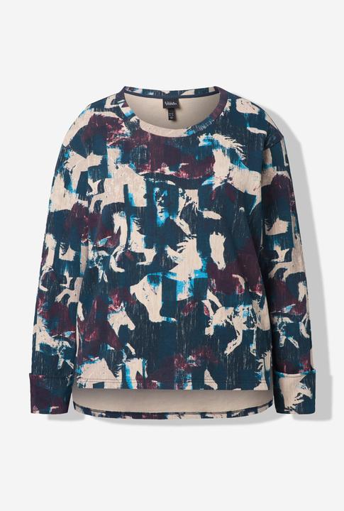 Produktbild Ulla Popken Sweatshirt, Pferde, A-Linie, Rundhals, Langarm (54)