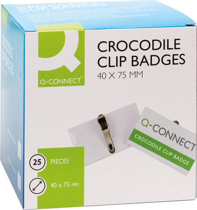 Actual product image Q-Connect Name badges with crocodile clip