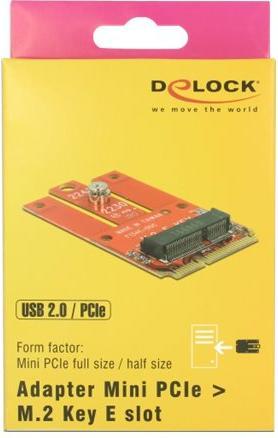 Image du produit Delock Mini carte PCI Express Mini PCIe - M.2 Key-E USB2.0