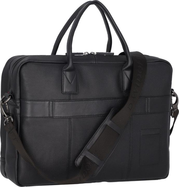 Actual product image Davidoff Paris briefcase leather 39 cm laptop compartment