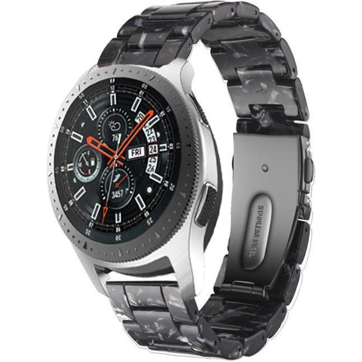 Thumbnail - Cadorabo Armband für Samsung Galaxy Watch (20 mm, Resin, 3, 4), Uhrenarmband, Schwarz