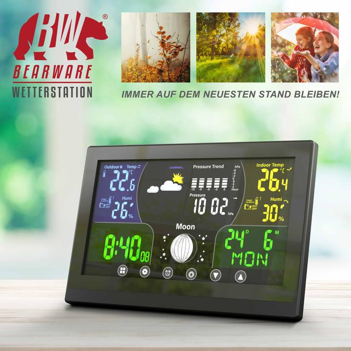 Actual product image Bearware Weather Station, Weather Station with LCD Colour Display / Air Pressure with Altitude Correction