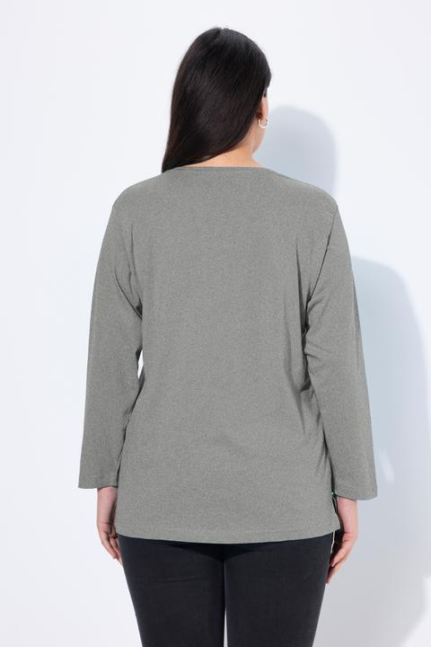 Produktbild Ulla Popken Shirt, V-Ausschnitt, Relaxed, Langarm (68)
