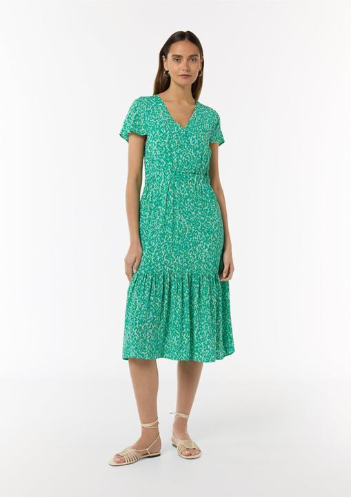 Image du produit Comma Kleid Tailliertes Kleid mit fixiertem Wickel-Oberteil (40)